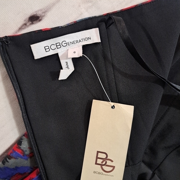 BCBG Strapless Party Dress Cocktail Multicolor Size 6 Formal Wedding Sweetheart - Picture 10 of 14